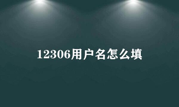 12306用户名怎么填