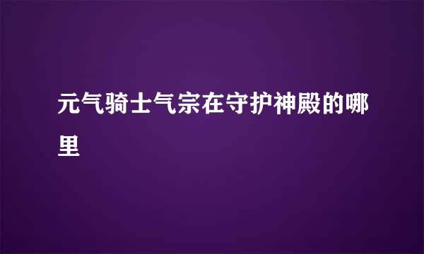 元气骑士气宗在守护神殿的哪里