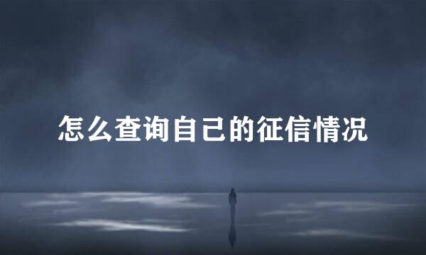 怎么查询自己的征信情况