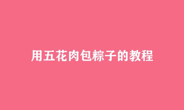 用五花肉包粽子的教程