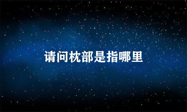 请问枕部是指哪里
