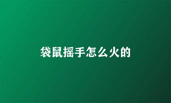袋鼠摇手怎么火的