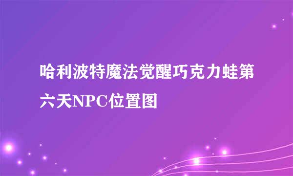 哈利波特魔法觉醒巧克力蛙第六天NPC位置图