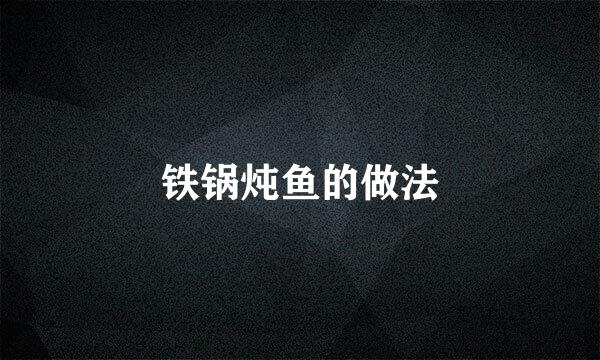铁锅炖鱼的做法