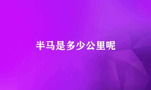 半马是多少公里呢
