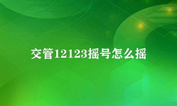交管12123摇号怎么摇