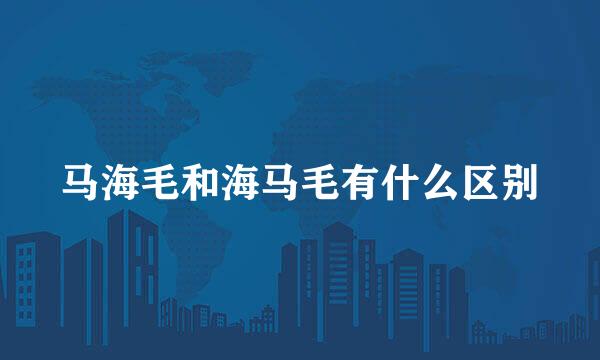 马海毛和海马毛有什么区别