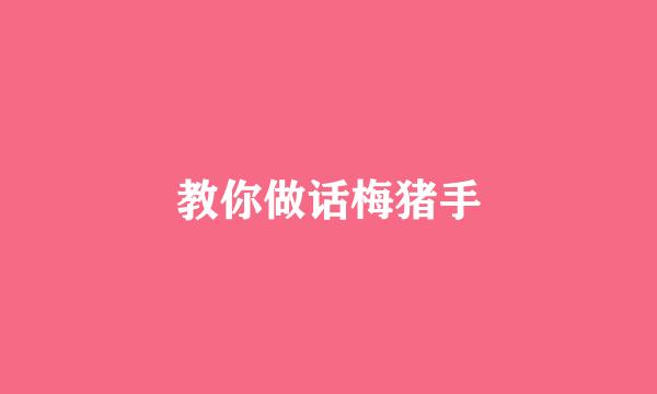 教你做话梅猪手