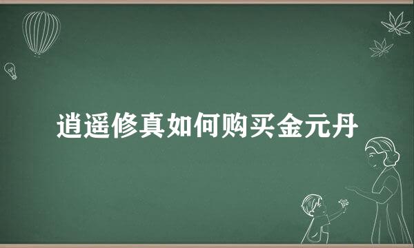 逍遥修真如何购买金元丹