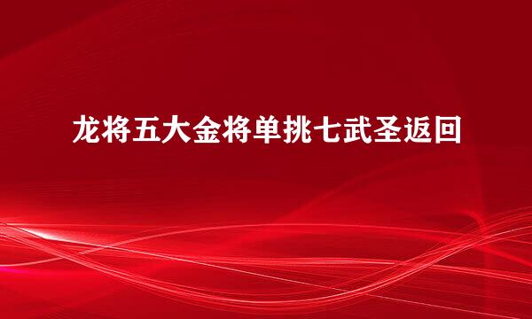 龙将五大金将单挑七武圣返回
