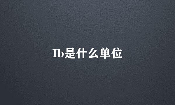 Ib是什么单位