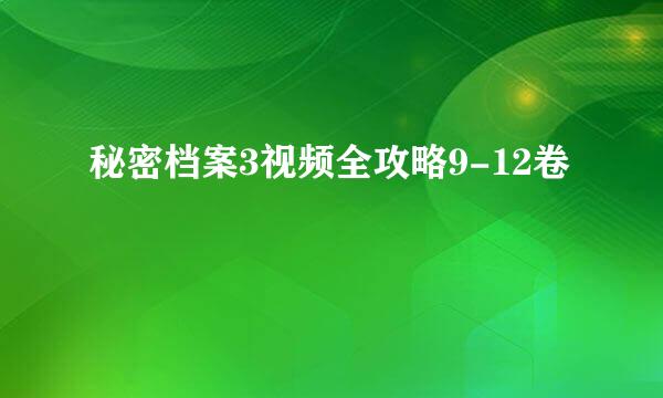 秘密档案3视频全攻略9-12卷