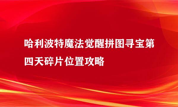 哈利波特魔法觉醒拼图寻宝第四天碎片位置攻略