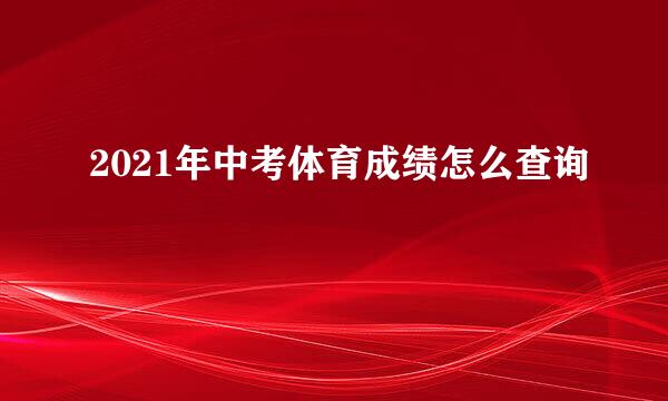2021年中考体育成绩怎么查询