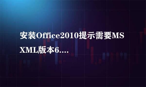 安装Office2010提示需要MSXML版本6.10.1129.0