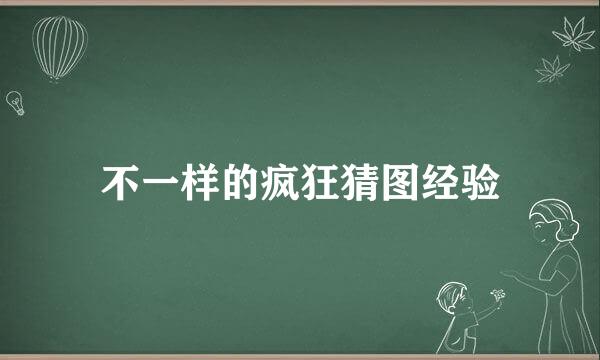 不一样的疯狂猜图经验