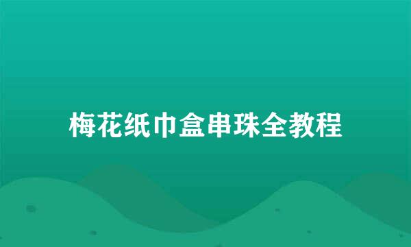 梅花纸巾盒串珠全教程