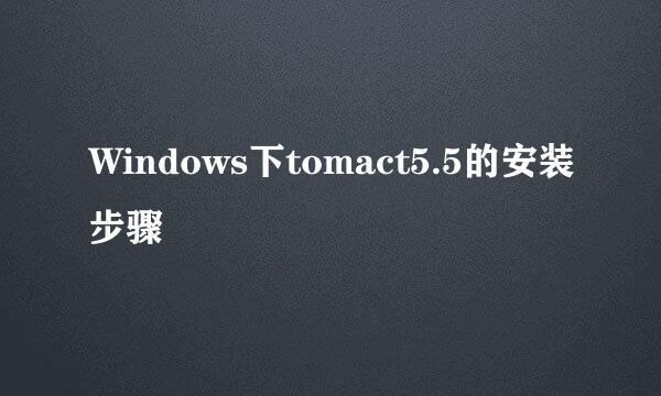 Windows下tomact5.5的安装步骤