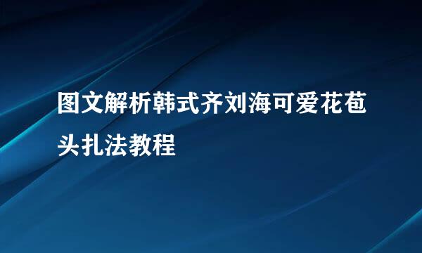 图文解析韩式齐刘海可爱花苞头扎法教程