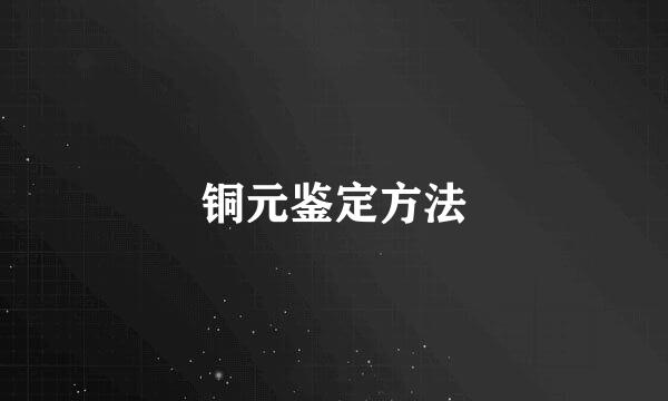 铜元鉴定方法