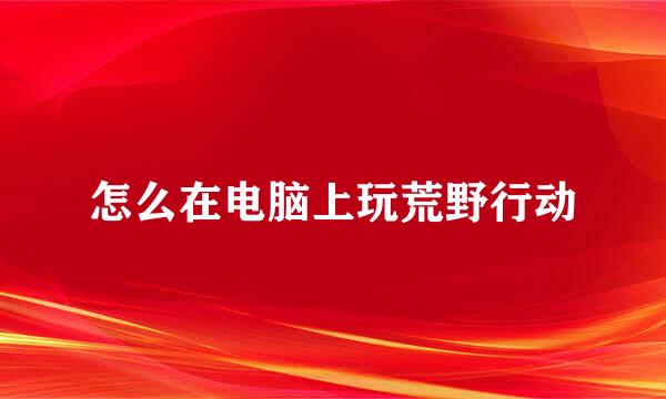 怎么在电脑上玩荒野行动