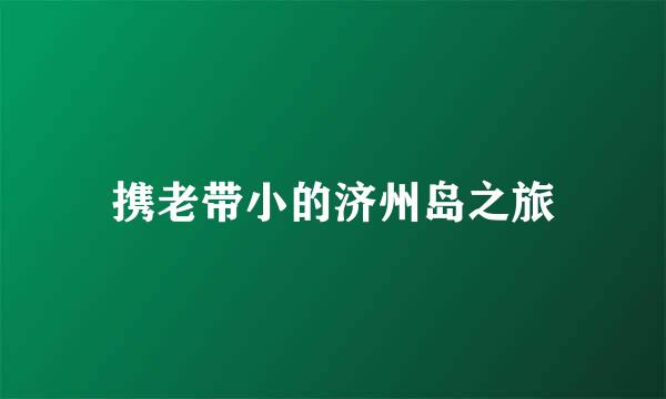 携老带小的济州岛之旅