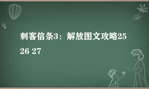 刺客信条3：解放图文攻略25 26 27
