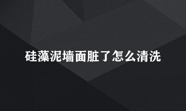 硅藻泥墙面脏了怎么清洗