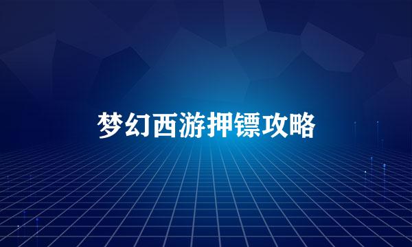 梦幻西游押镖攻略