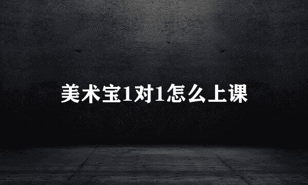 美术宝1对1怎么上课