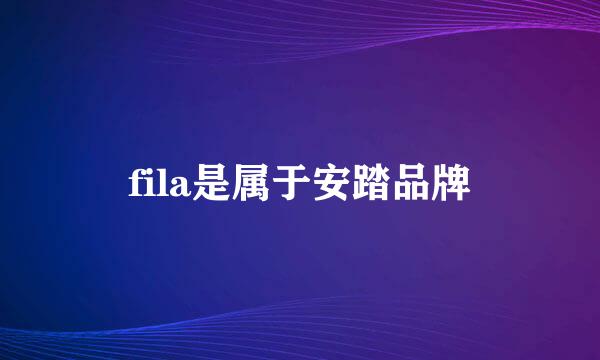 fila是属于安踏品牌