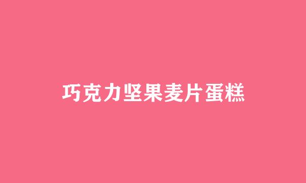 巧克力坚果麦片蛋糕