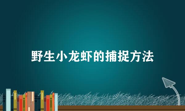野生小龙虾的捕捉方法