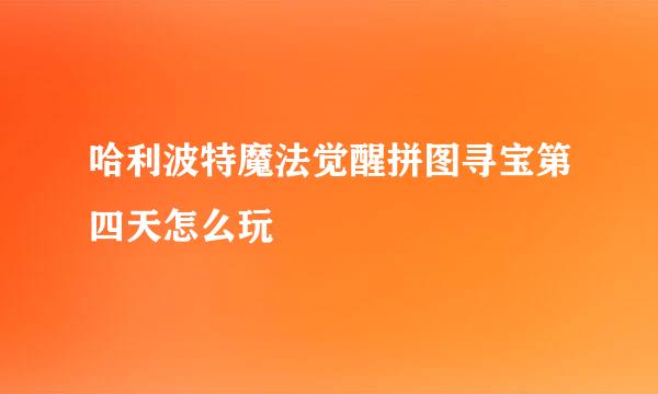哈利波特魔法觉醒拼图寻宝第四天怎么玩