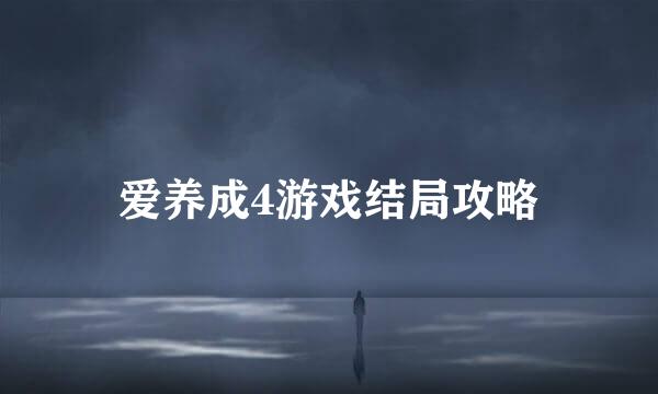 爱养成4游戏结局攻略