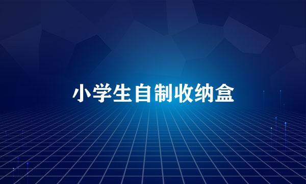 小学生自制收纳盒
