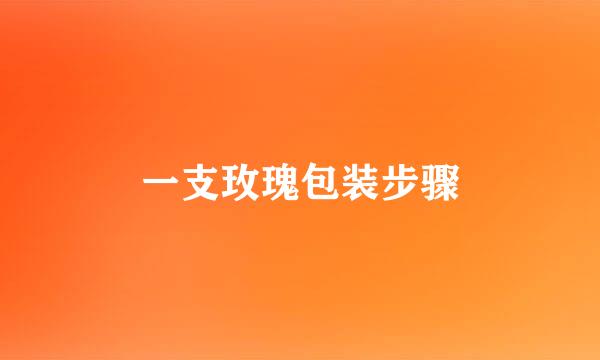一支玫瑰包装步骤