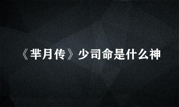 《芈月传》少司命是什么神