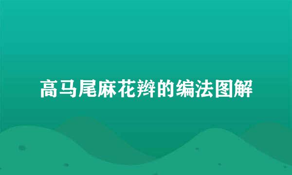 高马尾麻花辫的编法图解