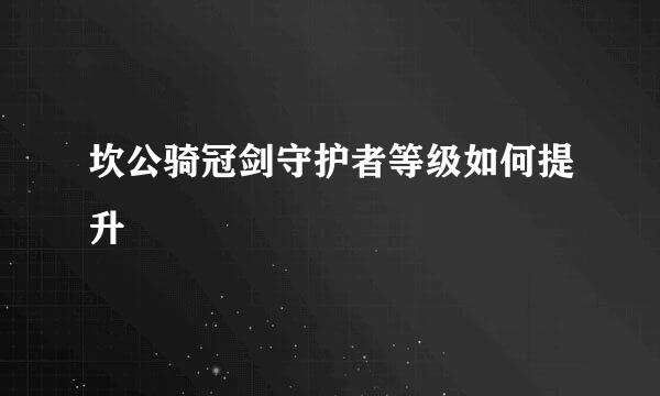坎公骑冠剑守护者等级如何提升