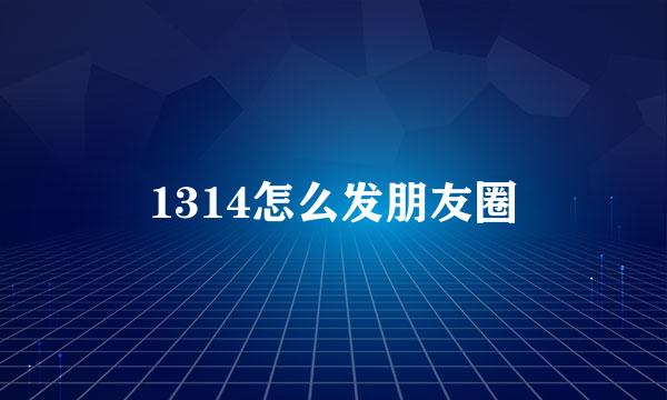 1314怎么发朋友圈