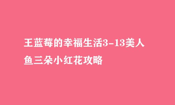 王蓝莓的幸福生活3-13美人鱼三朵小红花攻略