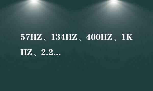 57HZ、134HZ、400HZ、1KHZ、2.2KHZ、6.5KHZ、16KHZ是什么意思