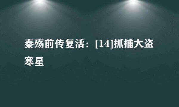 秦殇前传复活：[14]抓捕大盗寒星