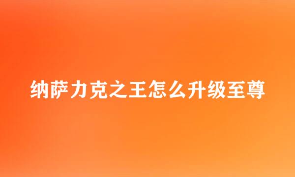 纳萨力克之王怎么升级至尊