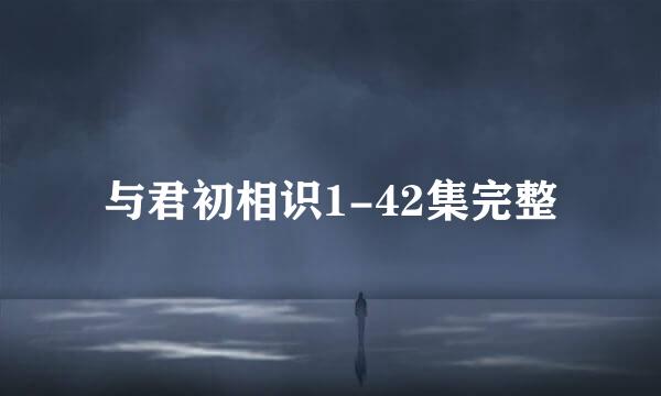 与君初相识1-42集完整