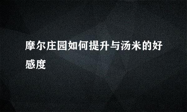 摩尔庄园如何提升与汤米的好感度