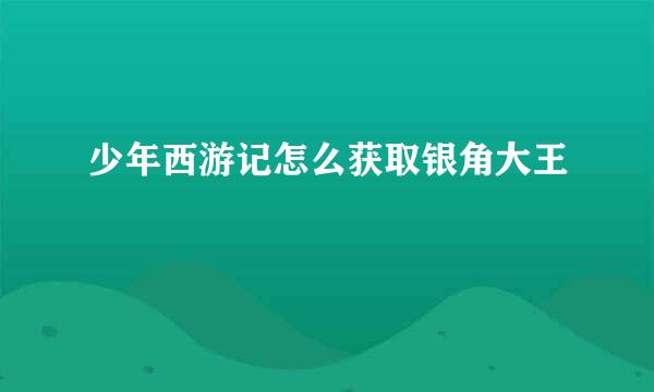 少年西游记怎么获取银角大王