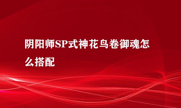 阴阳师SP式神花鸟卷御魂怎么搭配