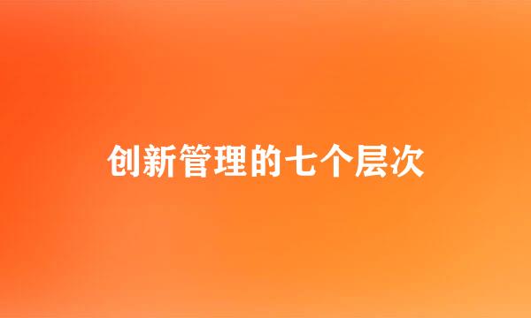 创新管理的七个层次